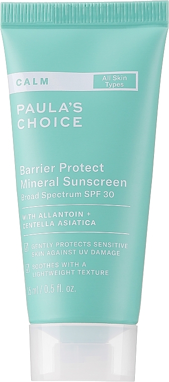 Mineralische Sonnenschutzcreme für das Gesicht  - Paula's Choice Calm Barrier Protect Mineral Sunscreen Broad Spectrum SPF30  — Bild N1