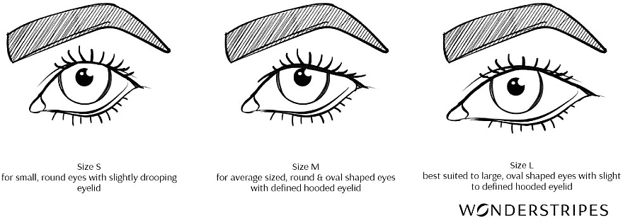 Silikonaufkleber für Augenlider S/M 64 St. - Wonderstripes The Instant Eye Lift Size S + M — Bild N4