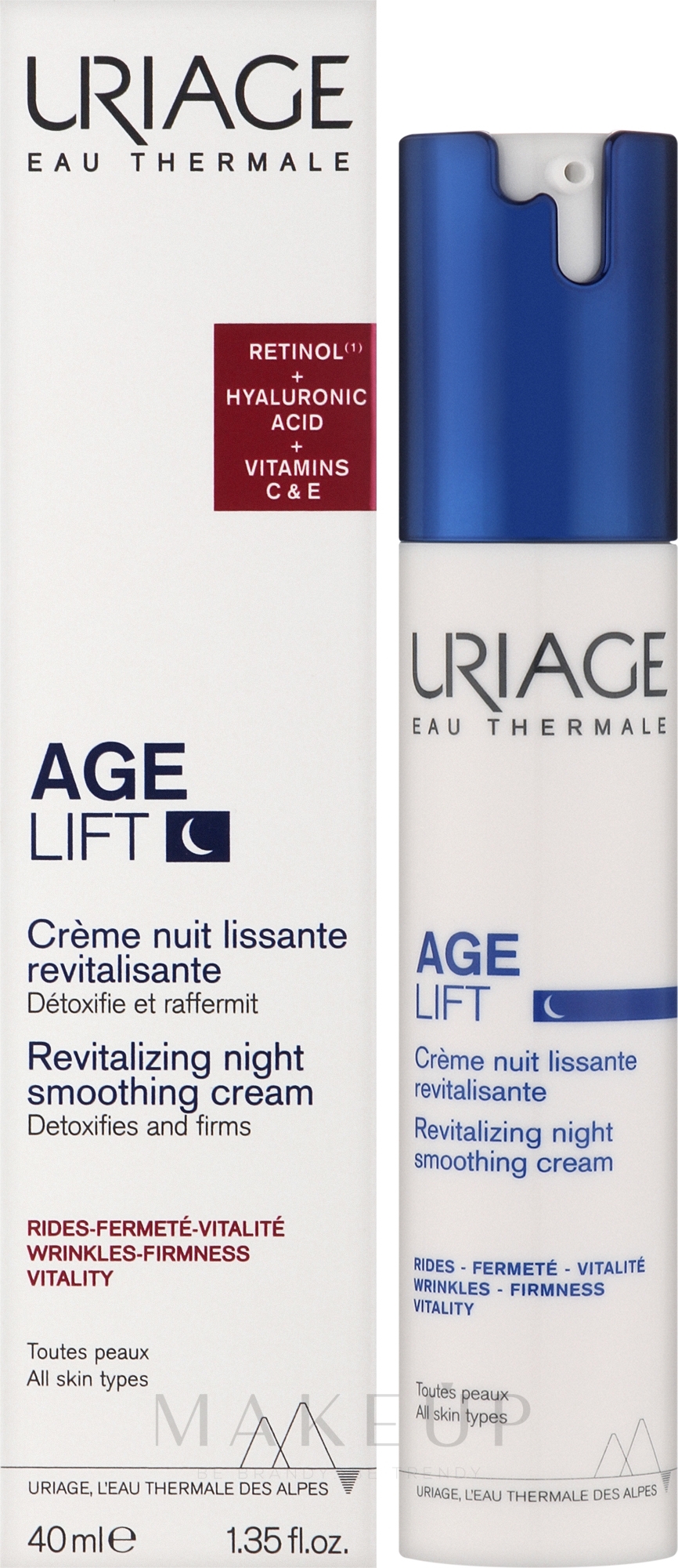 Revitalisierende und glättende Nachtcreme - Uriage Age Lift Revitalizing Night Smoothing Cream — Bild 40 ml