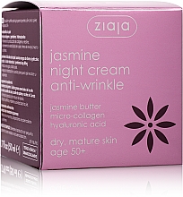 Anti-Falten Nachtcreme mit Jasminbutter, Kollagen und Hyaluronsäure - Ziaja Jasmine Night Cream Anti-Wrinkle — Bild N2