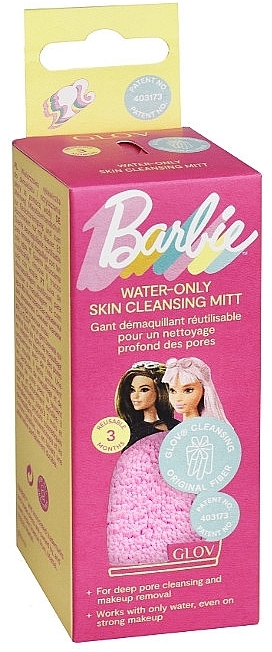 Handschuh zum Abschminken Barbie rosa - Glov Water-Only Cleansing Mitt Barbie Cozy Rosie  — Bild N2