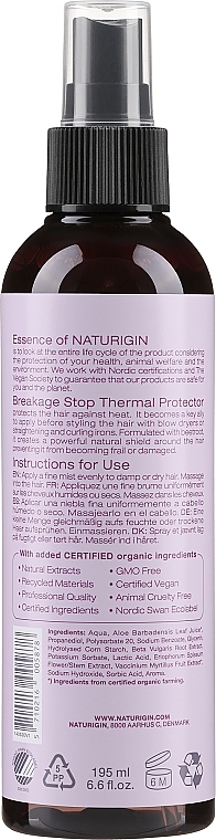 Thermoschützendes Haarspray - Naturigin Breakage Stop Thermal Protector  — Bild N2