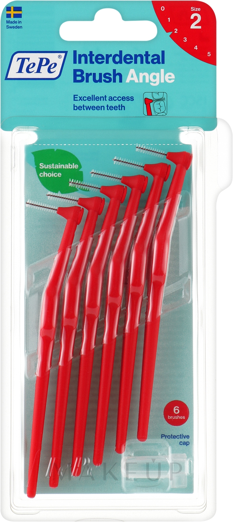 Interdentalbürsten rot - TePe Interdental Brushes Angle Red 0,5mm — Bild 6 St.