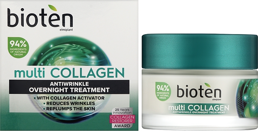 Anti-Falten Nachtcreme mit Kollagen - Bioten Multi Collagen Antiwrinkle Overnight Treatment — Bild N2