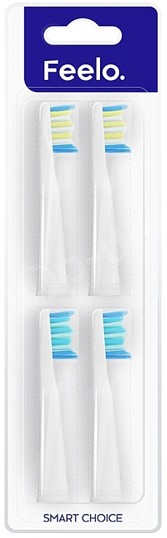 Ersatz-Zahnbürstenköpfe für elektrische Zahnbürste 4 St. - Feelo Easy — Bild N1