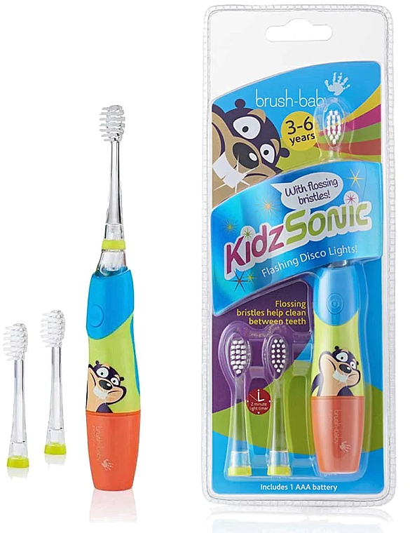 Elektrische Zahnbürste Flashing Disko Lights 3-6 Jahre blau - Brush-Baby KidzSonic Electric Toothbrush — Bild N3