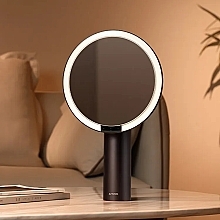 Kosmetikspiegel schwarz - Amiro LED Mirror Black — Bild N9