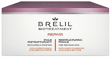 Regenerierende Haarampullen mit Bach-Blüten und Shesbutter - Brelil Bio Treatment Repair Phials — Bild N1