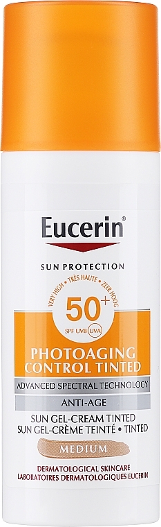 Sonnenschützende Gesichtscreme SPF 50+ - Eucerin Photoaging Control Tinted Sun Gel-Cream SPF50+ Medium — Bild N2