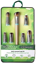Düfte, Parfümerie und Kosmetik Austauschbare Make-up-Pinselaufsätze 7 St. inklusive Griff - EcoTools Eye Kit Interchangeables Makeup Brush Set With Case