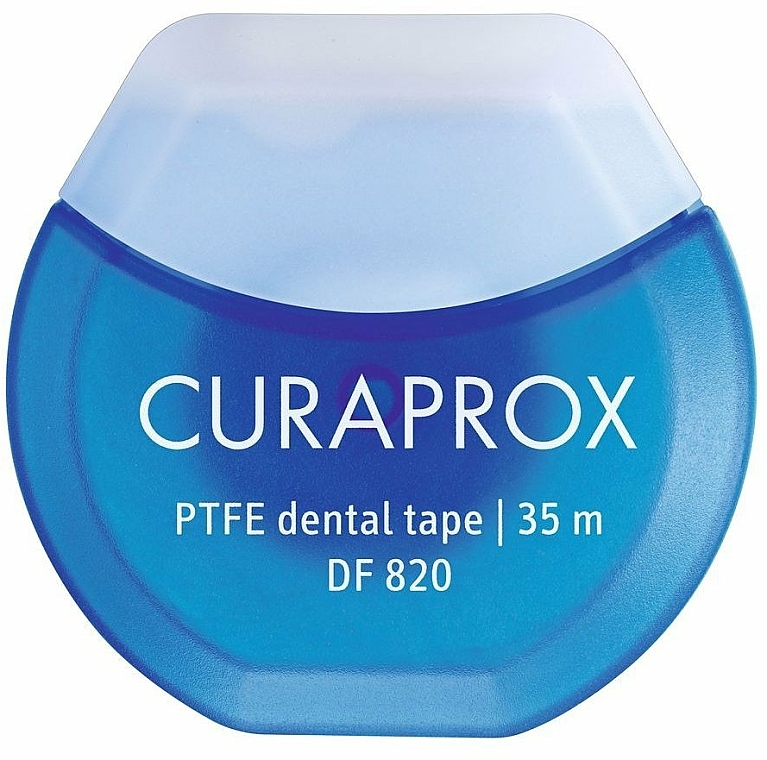 Zahnseide mit Teflonbeschichtung und Chlorhexidin DF 820 35 m - Curaprox — Bild N1