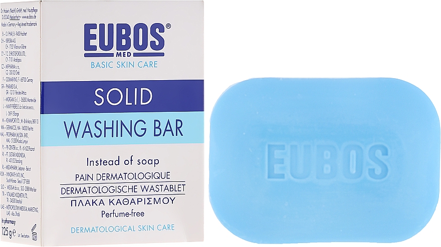 Hand- und Körperseife für fettige und Mischhaut - Eubos Med Basic Skin Care Solid Washing Bar — Bild N1