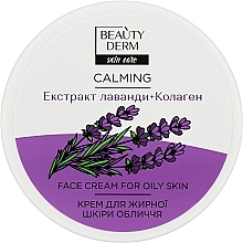 Creme für fettige Haut - Beauty Derm Calming Lavender Extract+Collagen Face Cream  — Bild N1