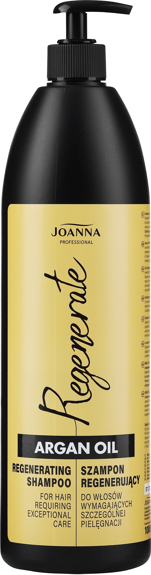 Shampoo mit Arganöl für trockenes und strapaziertes Haar - Joanna Professional — Bild 1000 ml