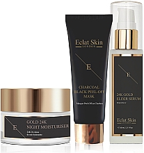 Düfte, Parfümerie und Kosmetik Gesichtspflegeset - Eclat Skin London 24k Gold (Gesichtsserum 60ml + Nachtcreme 50ml + Peel-Off Gesichtsmaske 50ml)