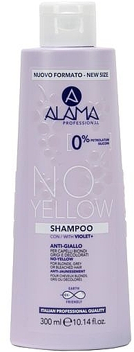 Tonisierendes Shampoo für blondes und gefärbtes Haar - Alama No Yellow Shampoo — Bild N1