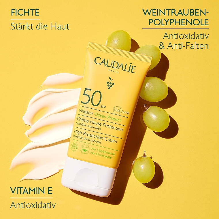 Sonnenschutzcreme SPF50 - Caudalie Vinosun High Protection Cream SPF50 — Bild N5