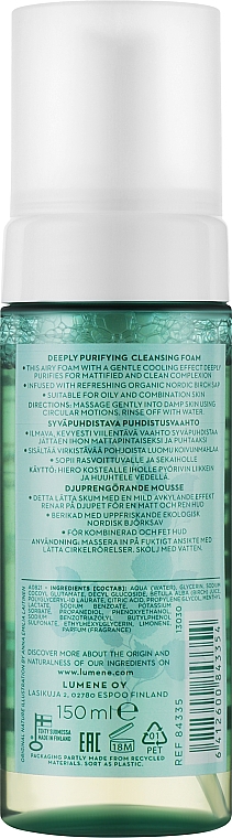 Tiefenreinigender Reinigungsschaum - Lumene Puhdas Deeply Purifying Cleansing Foam — Bild N2