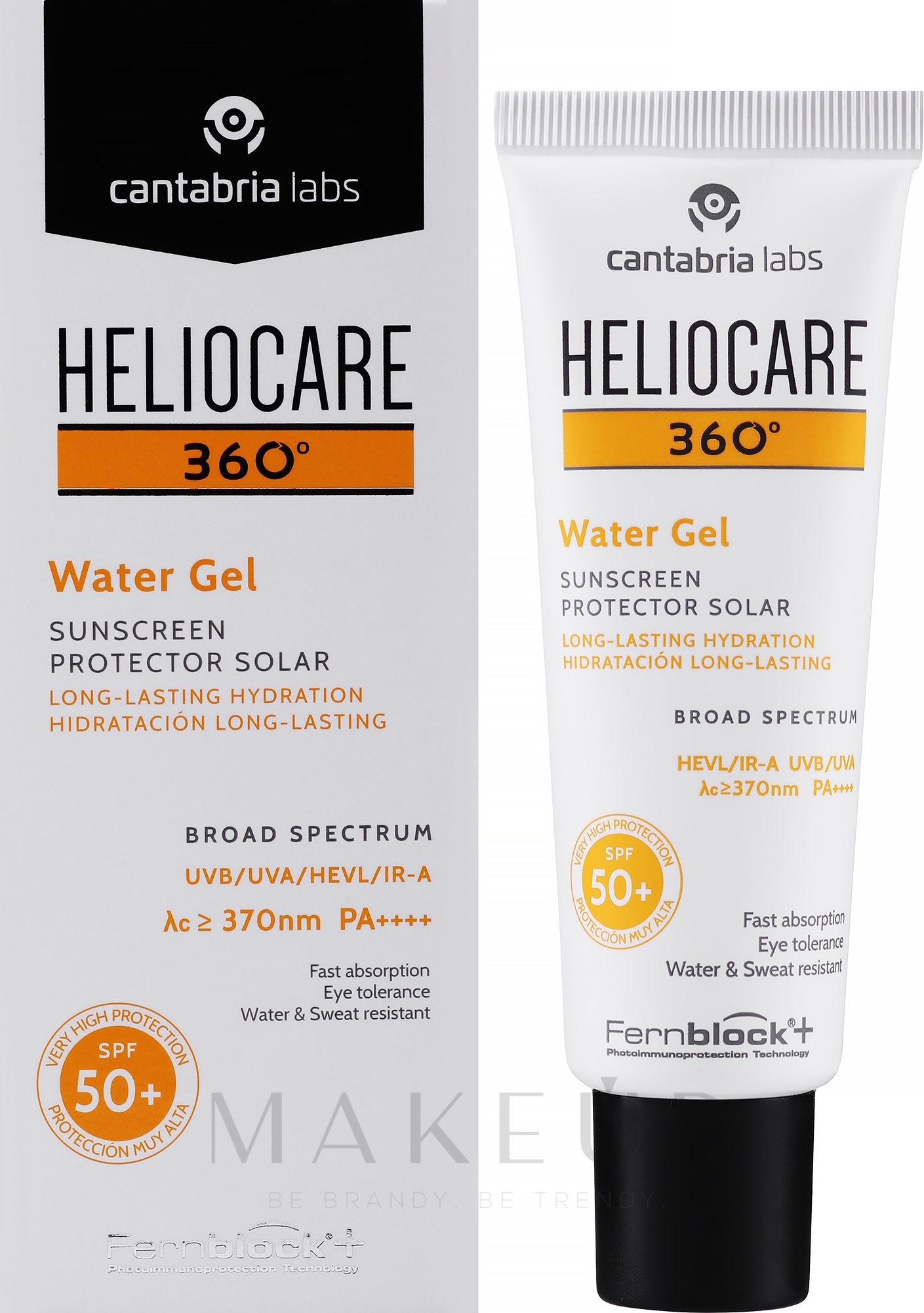 Feuchtigkeitsspendendes wasserfestes Sonnenschutzgel für Gesicht und Körper SPF 50+ - Cantabria Labs Heliocare 360? Water Gel SPF 50+ — Bild 50 ml