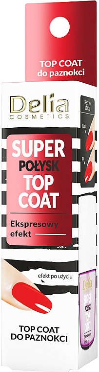 Nagelüberlack mit super Glanz-Effekt - Delia Super Gloss Top Coat — Foto N2