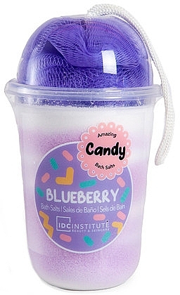 Badesalz mit Badeschwamm Blaubeere - IDC Institute Candy Pack — Bild N1