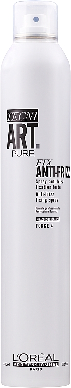 Anti-Frizz Haarspray starker Halt - L’Oreal Professionnel Tecni.art Pure Fix Anti Frizz No Fragrance Force 4 — Bild N1