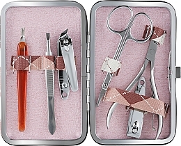 Düfte, Parfümerie und Kosmetik Maniküreset 2429, 7-teilig, beige kariert - Donegal Manicure Set