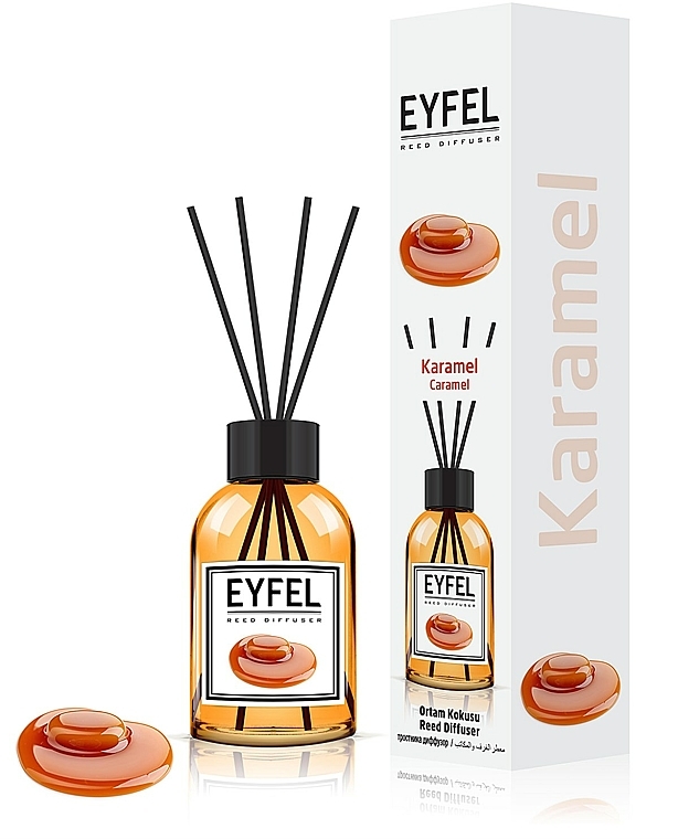 Karamell-Aroma-Diffuser mit Duftstäbchen - Eyfel Perfume Reed Diffuser Caramel — Bild N1