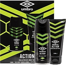 Düfte, Parfümerie und Kosmetik Set - Umbro Action Set (deo/150ml + sh/gel/150ml) 