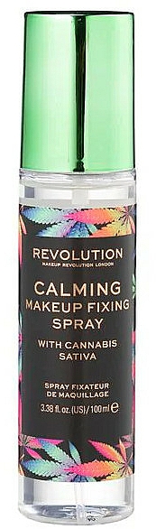Make-up Fixierspray - Makeup Revolution Calming Setting Spray with Canabis Sativa — Bild N1