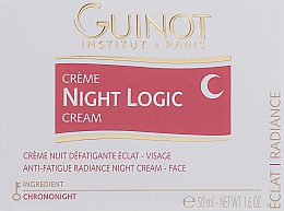 Düfte, Parfümerie und Kosmetik Anti-Falten Nachtcreme für strahlende Haut - Guinot Night Logic Cream