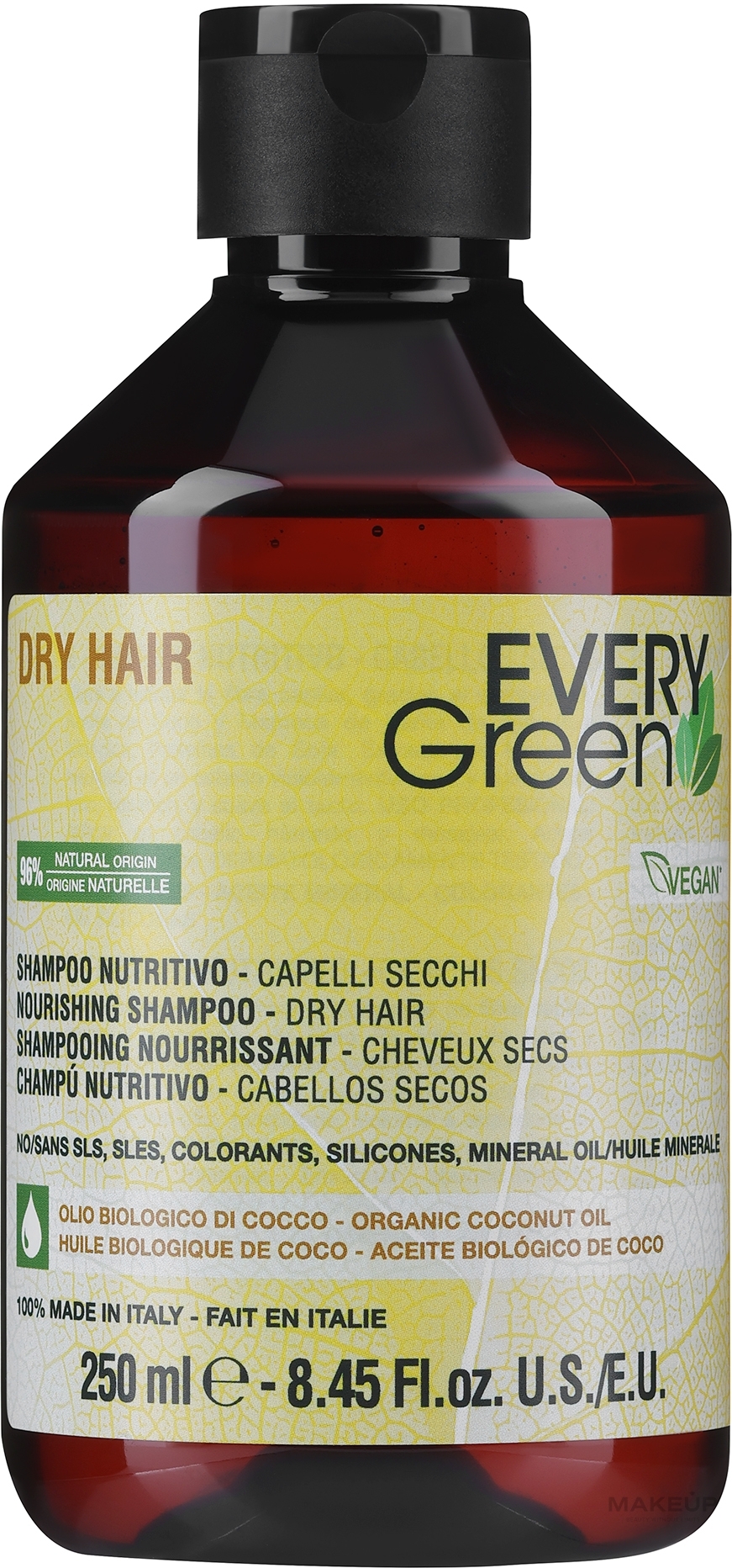 Nährendes Shampoo für trockenes Haar - EveryGreen Dry Hair Nutritive Shampoo — Bild 250 ml