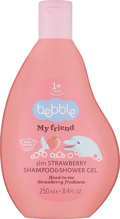 Baby Shampoo-Duschgel mit Erdbeergeschmack - Bebble My Friend Shampoo & Shower Gel 2 In 1 Strawberry — Bild N1