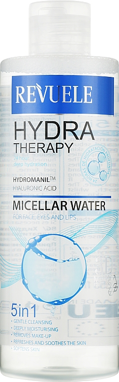 5in1 Mizellenwasser mit Hyaluronsäure - Revuele Hydra Therapy 5 In 1 Intense Moisturising Micellar Water — Bild N1