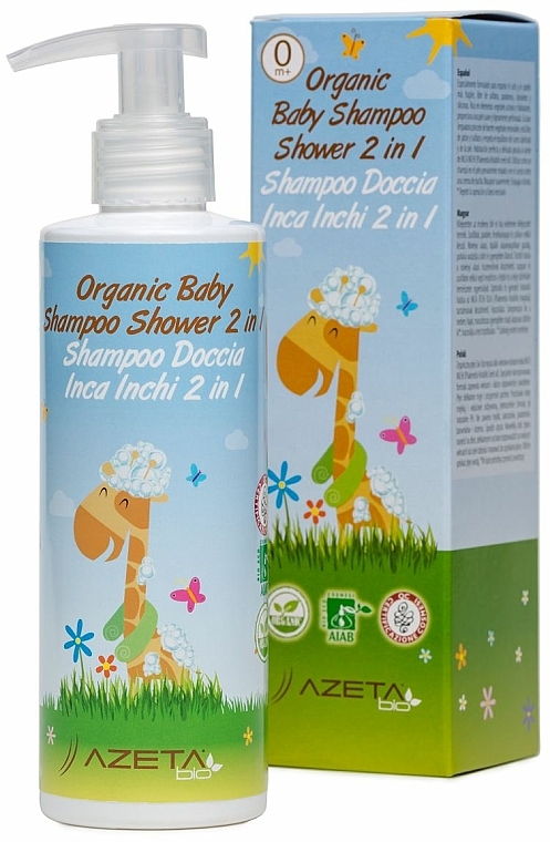 2in1 Bio Shampoo und Duschgel für Kinder - Azeta Bio Organic Baby Shampoo Shower 2 in 1 — Bild N1