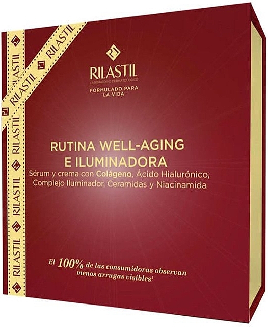 Set - Rilastil Progression(+) Rutina Well-Aging E Iluminadora (serum/30ml + cream/40ml) — Bild N2