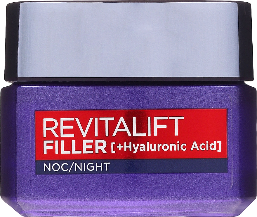 Anti-Aging Nachtcreme mit Faltenauffüll-Effekt - L'Oreal Paris Revitalift Filler Hyaluronic Acid Night Cream — Foto N2