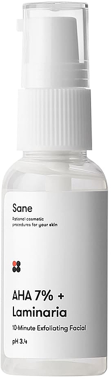 Gesichtspeeling mit Fruchtsäurekomplex 7% - Sane AHA 7% + Laminaria Peeling Solution — Bild N1