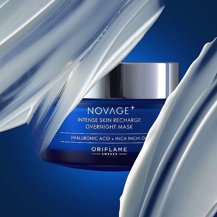 Nachtmaske zur intensiven Regeneration der Haut  - Oriflame NovAge+ Intense Skin Recharge Overnight Mask  — Bild N3