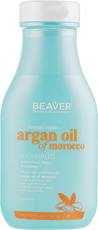 Reparierendes Shampoo für geschädigtes Haar mit Arganöl - Beaver Professional Damage Repair Argan Oil Of Morocco Shampoo — Bild N1