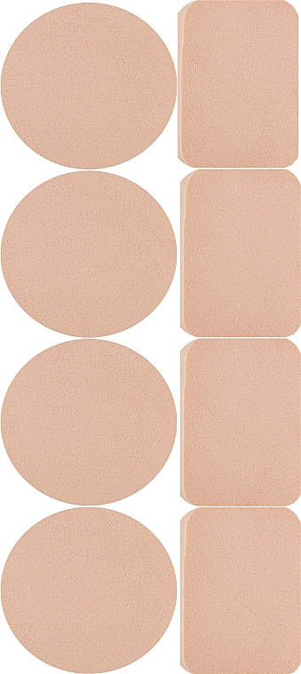 Schminkschwamm CS070B rund, rechteckig 8in1 beige - Cosmo Shop Sponge — Bild N1