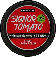 Düfte, Parfümerie und Kosmetik Erfrischendes Körperpeeling mit Meersalz, Tomate und Basilikumöl - Beauty Jar Fresh Body Scrub