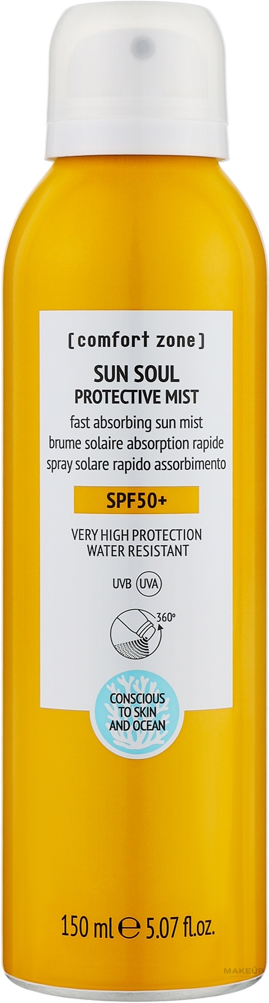 Sonnenschutzspray SPF 50+ - Comfort Zone Sun Soul Protective Mist SPF50+ — Bild 150 ml