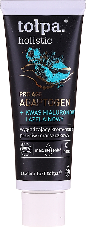 Glättende Anti-Falten Gesichtscreme-Maske für die Nacht mit Hyaluron- und Azelainsäure - Tolpa Holistic Pro Age Adaptogen Cream-mask — Bild N3