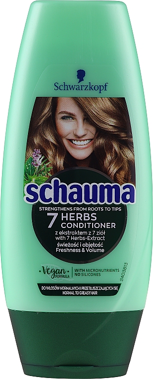 Haarspülung mit Extrakt aus 7 Kräutern für normales und fettiges Haar - Schwarzkopf Schauma 7 Herbs Conditioner