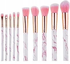 Make-up-Pinsel-Set aus Marmor 10 St. rosa - Beauty Design — Bild N1