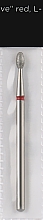 Düfte, Parfümerie und Kosmetik Diamant-Nagelfräser in Tropfenform 2,5 mm rot - Head The Beauty Tools