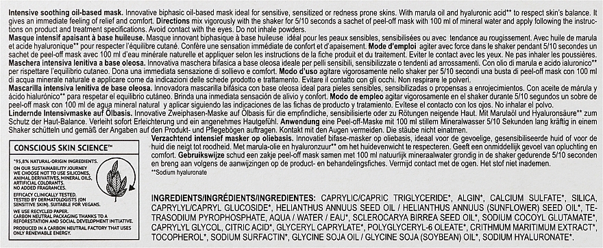 Intensiv beruhigende Peel-Off Gesichtsmaske mit pflanzlichen Ölen - Comfort Zone Remedy Peel Off Mask Intensive Soothing Oil — Bild N3