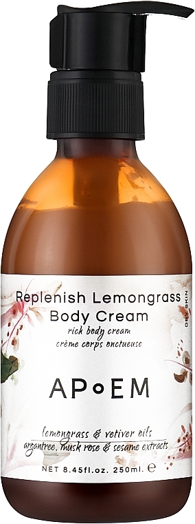 Revitalisierende Gesichts- und Körpercreme mit Zitronengras - APoEM Replenish Lemongrass Body Cream — Bild N1