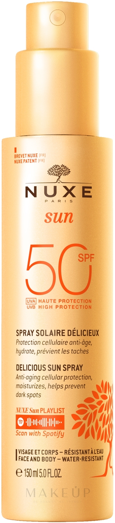 Sonnenschutzspray für Körper und Gesicht SPF 50 - Nuxe Sun High Protection Mild Spray SPF 50 — Bild 150 ml